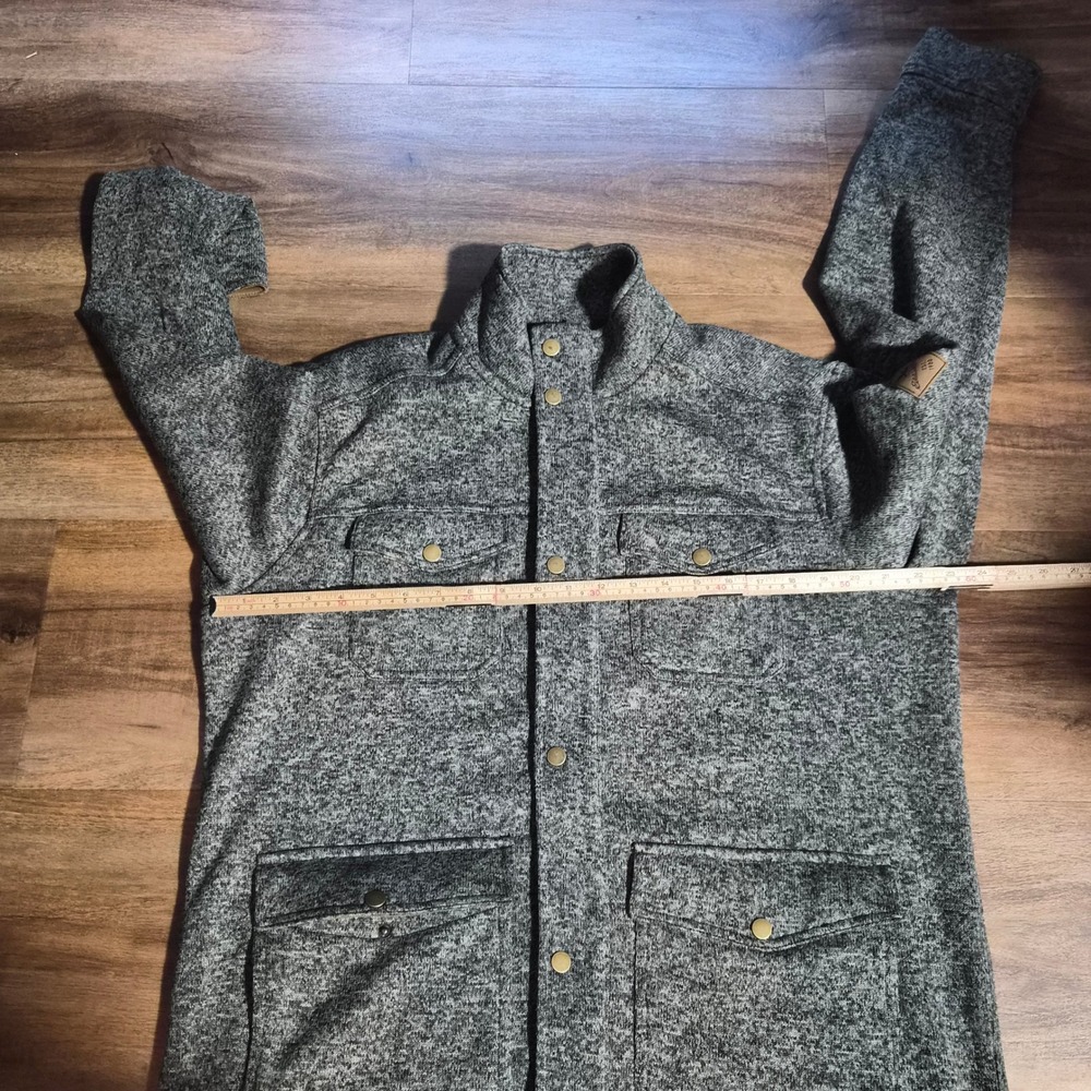 Eddie Bauer Mens Large Sweater Fleece Jacket Full Zip Snap Cabincore Outdoor - Picture 12 of 13